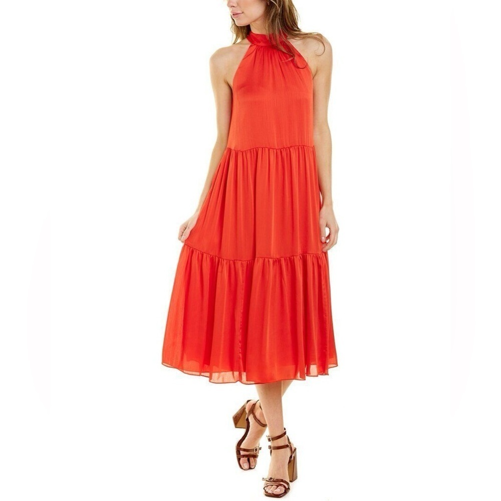 Trina Turk Immeasurable Halterneck Midi Dress,‎ Size XSmall